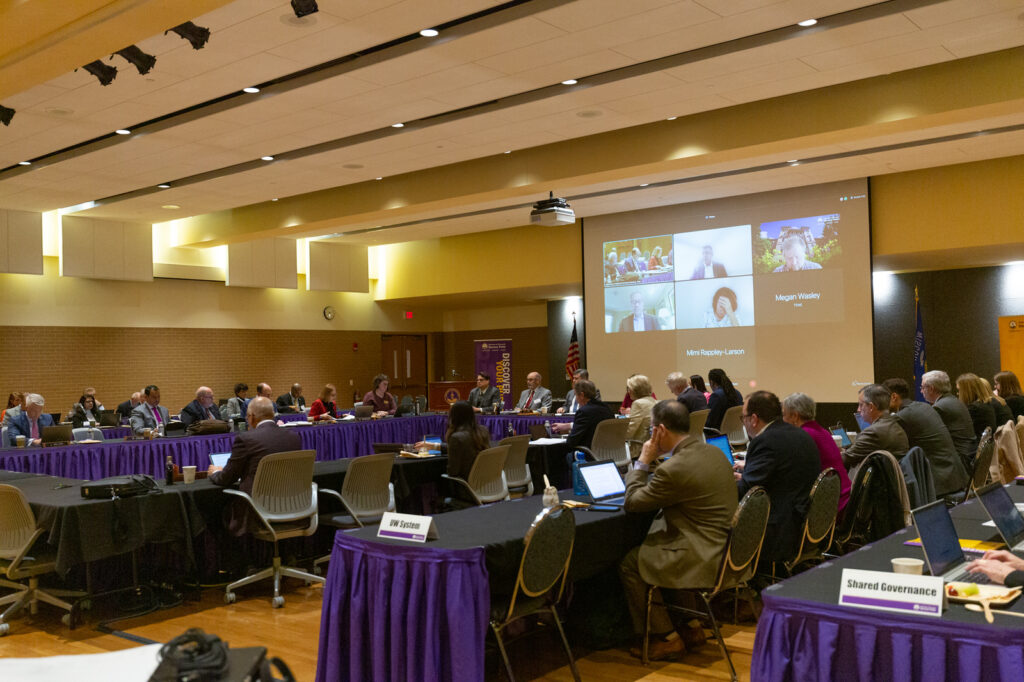 Photo of UW-Stevens Point hosting day 2 of April 2022 Board of Regents meeting