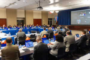 Photo of UW-Platteville meeting room; UW-Platteville hosted the Board of Regents April 4-5, 2024, meeting. (Photo by Andy McNeill/UW-Platteville)