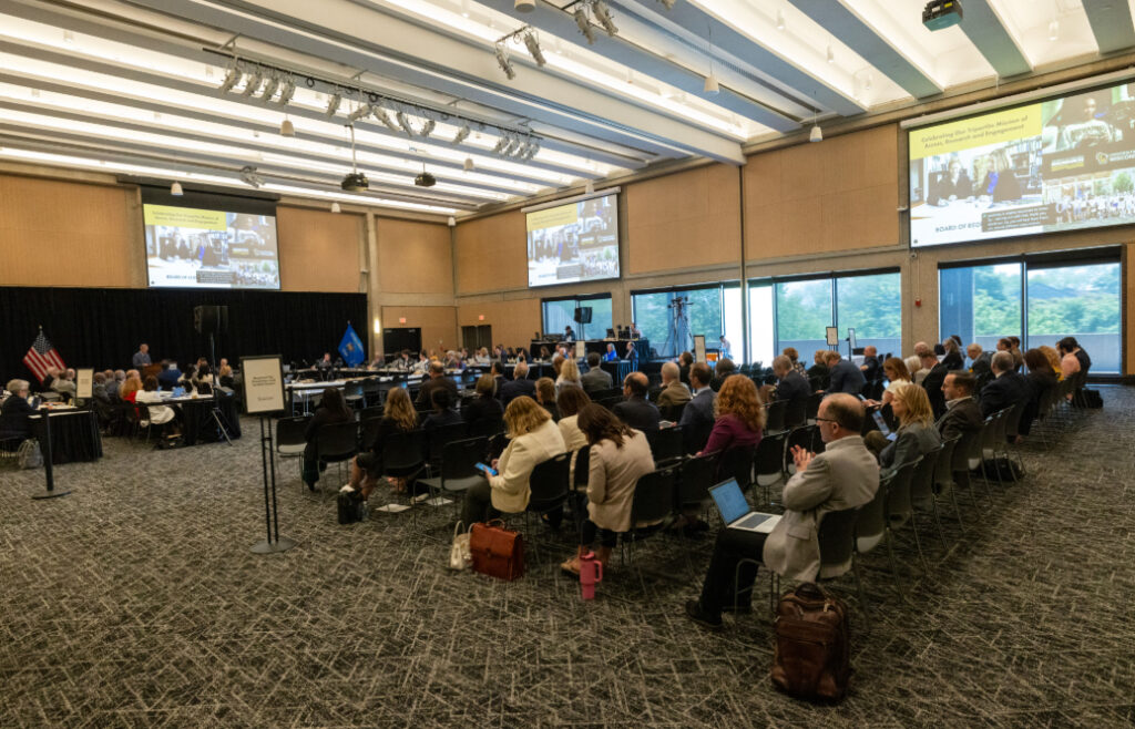 Photo of Board of Regents annual meeting at UW-Milwaukee, held at the University of Wisconsin-Milwaukee Student Union. (Troye Fox/UWM)