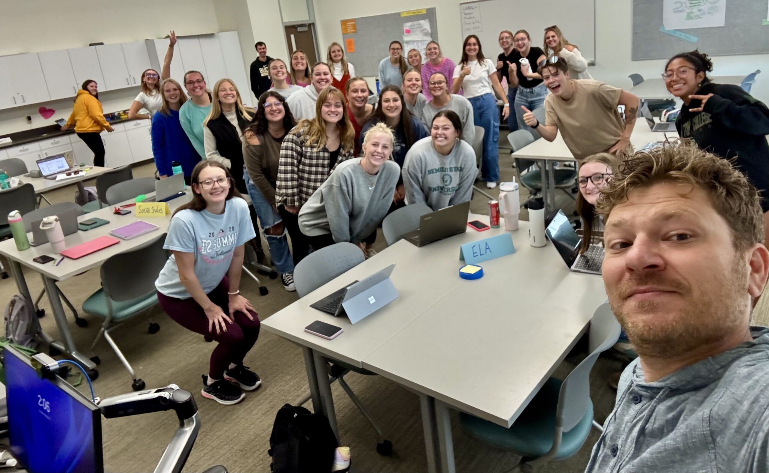 Boris Krichevsky with students 