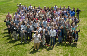 Group photo of attendees at Faculty College fun photo