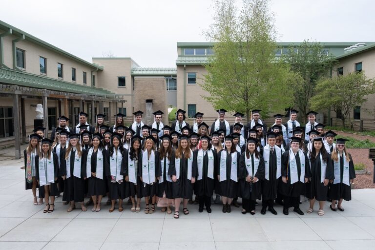 Photo of UW-Green Bay Early College Programs: Pictured are students from the Rising Phoenix program who received their Associate Degree at the UW-Green Bay Commencement ceremonies in May 2023. (Photo by UW-Green Bay)