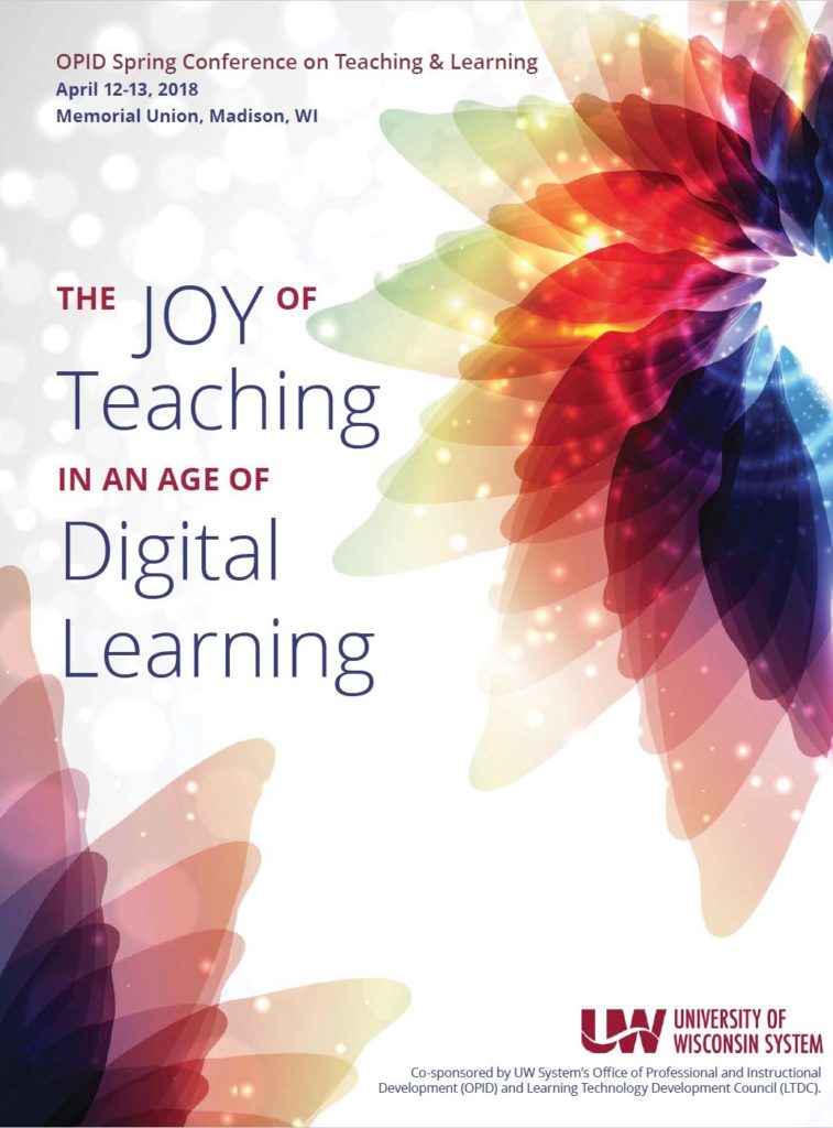 Program Cover: 2018  Spring Conference on Teaching & Learning in an age of Digital Learning 