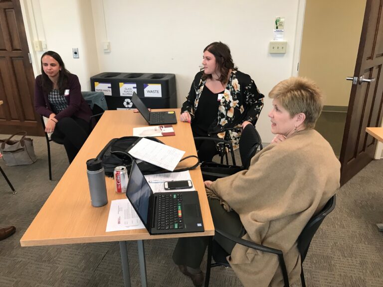 Navigate March 2020 workshop small group discussion with DeAnn Possehl of UW-Parkside speaking