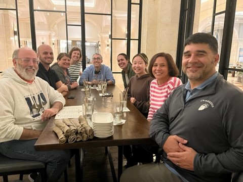 Universities of Wisconsin colleagues met for a post-conference dinner as an impending hurricane shut down the Orlando airport. All made it home safely later. Click on the image to find a photo gallery.