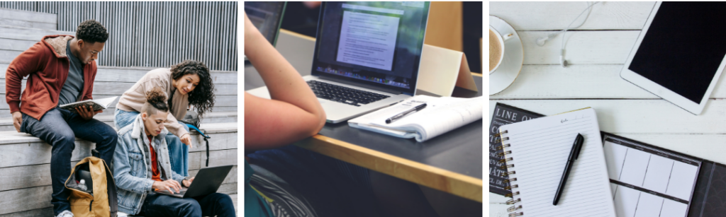 Stock images laid out in a banner