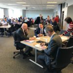 The University of Wisconsin System Fall Advising Conference about to begin at the Pyle Center in Madison, Wisconsin, with teams from around the UW System convening.