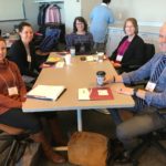 UW System Fall Advising Workshop participants networking before the workshop begins at the Pyle Center in Madison, Wisconsin, on October 23, 2018.