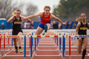 Photo of women's track at UW-Platteville