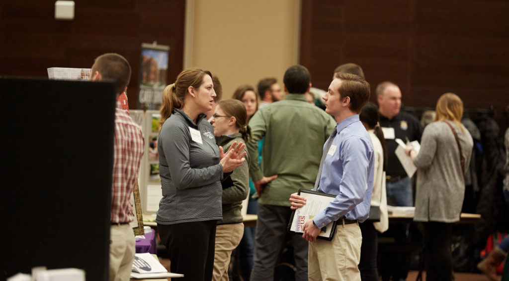 Photo of the UW-La Crosse College of Science and Health holding a Science Career Forum to help students discover the many science-related opportunities available in La Crosse and throughout the region.