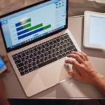 person working on laptop