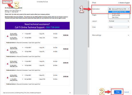 uw travel comparison airfare