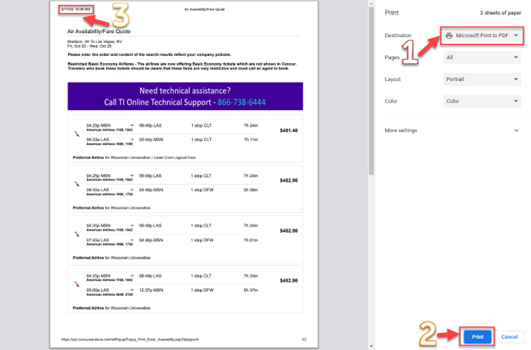 uw travel comparison airfare