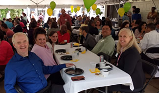 Photo of UWSA Employees at Brittingham House on Aug. 29, 2018