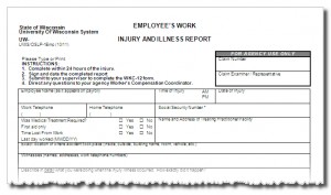Employee's work injury and illness report