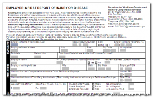Employer's first report of injury or disease